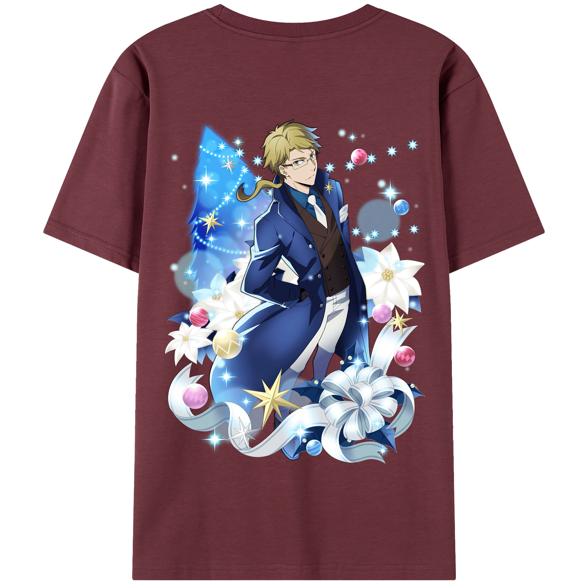 （画像用） 文豪ストレイドッグス Bungo Stray Dogs 綿100％半袖Tシャツ（背面プリント）